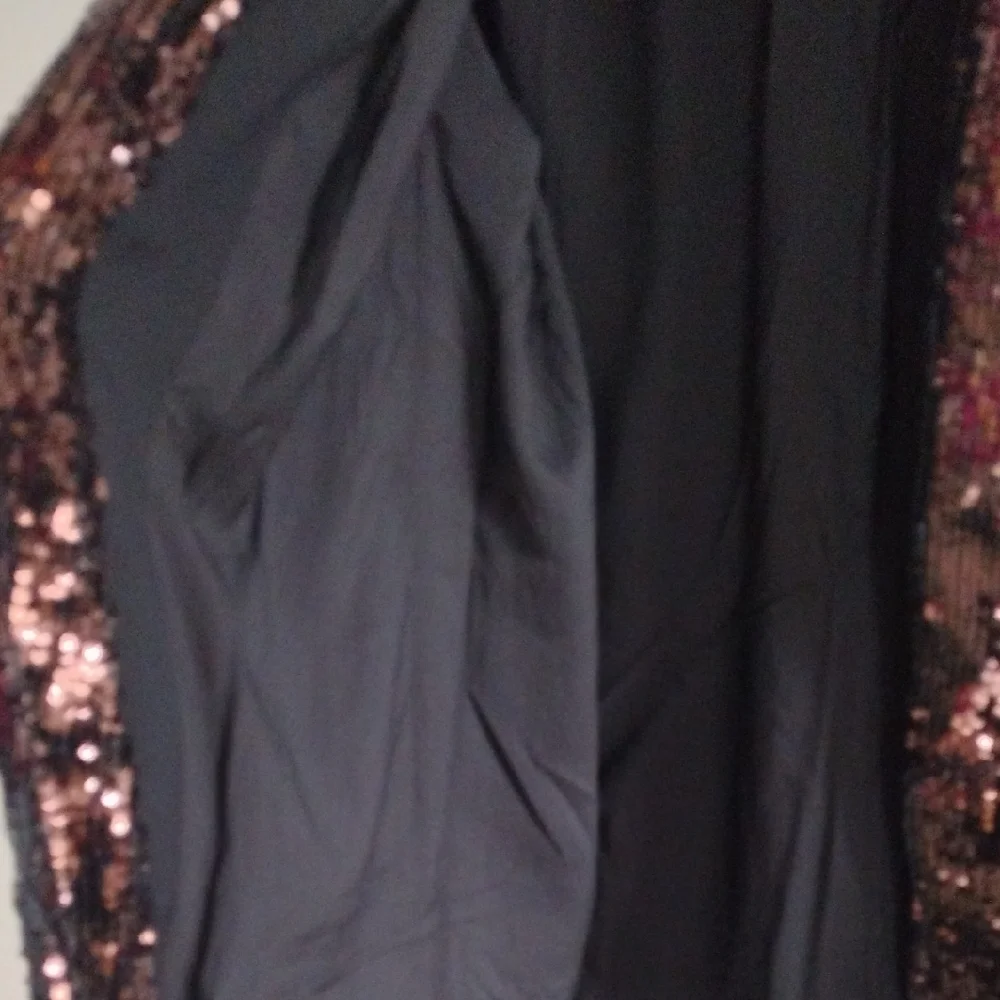 Express Sequin Open Front Boyfriend Blazer, Fully Lined, Size XL 16/18 - Picture 9 of 16